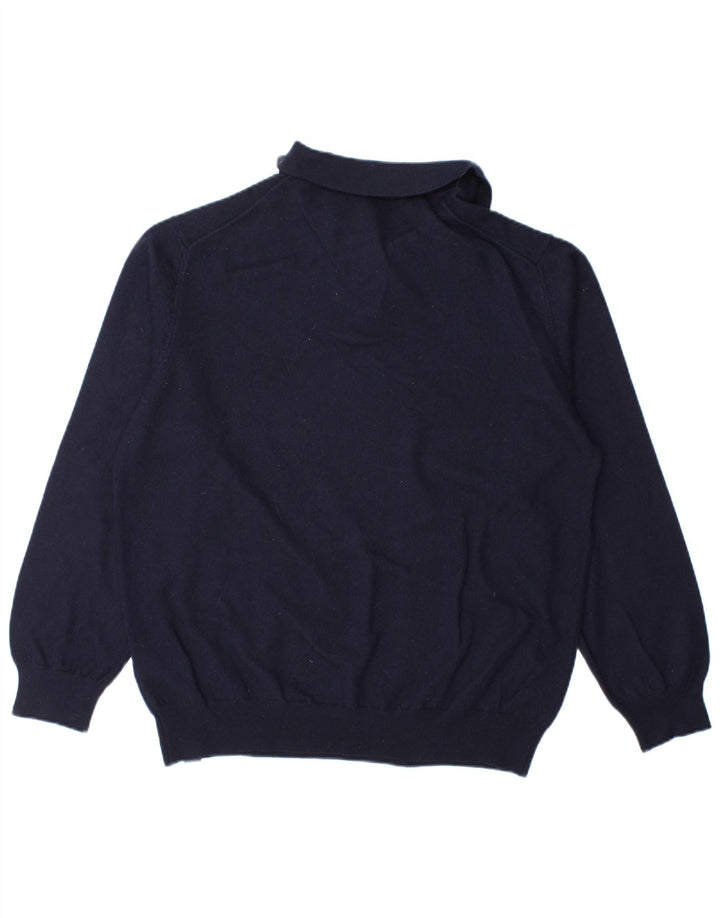 North Sails Mens Polo Neck Jumper Sweater XL Navy Blue Wool