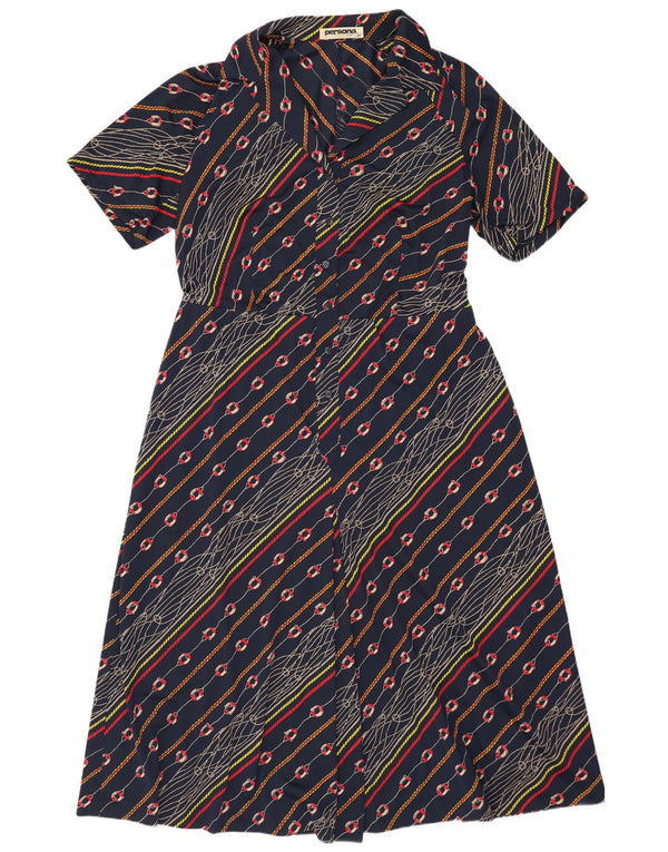 Abito a trapezio da donna taglie forti Persona taglia 27 XL blu navy in poliammide