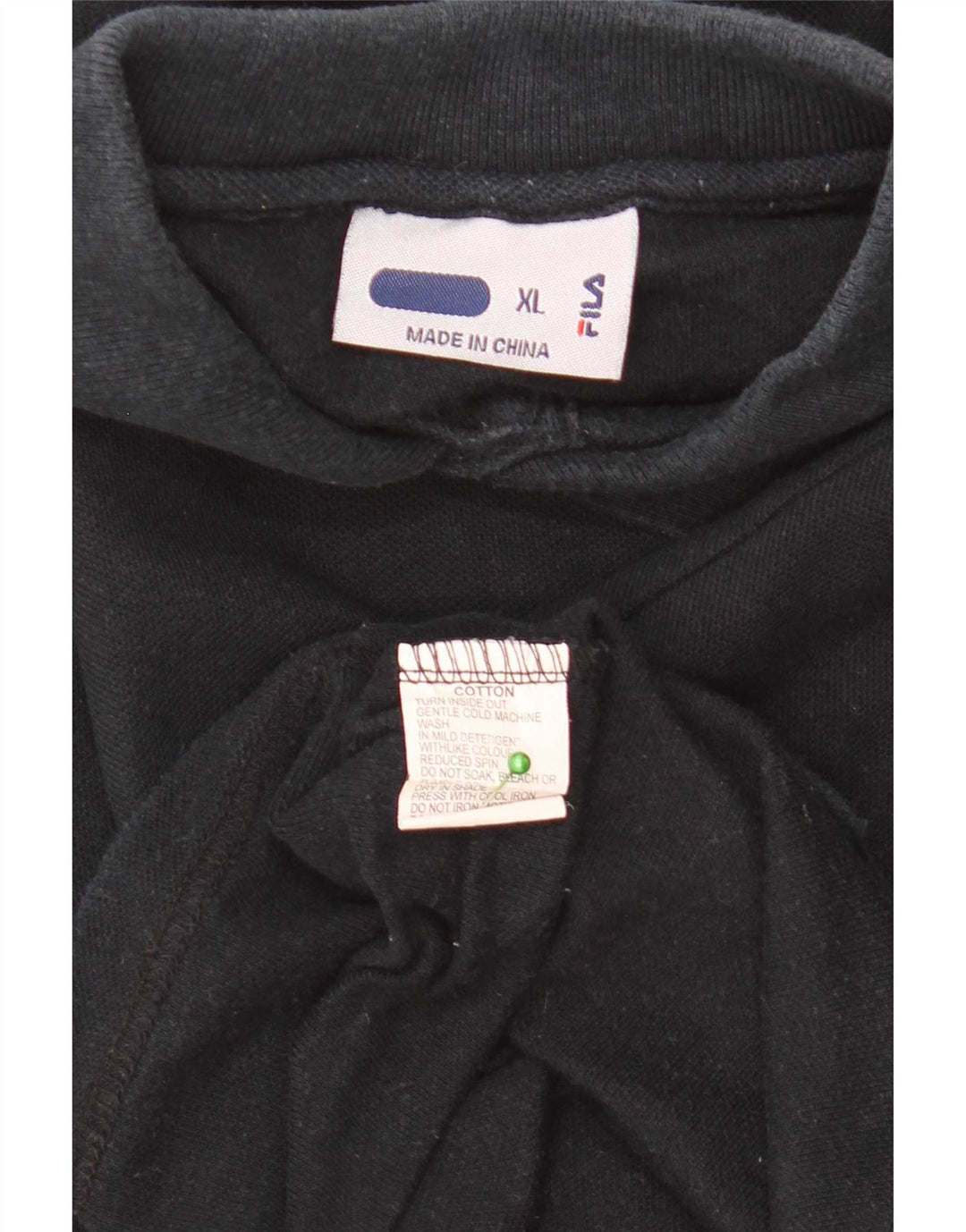 Polo da uomo Fila XL in cotone nero