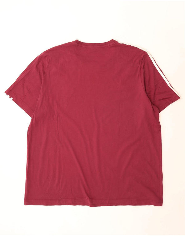 Adidas Męska koszulka Top 2XL Burgundowa bawełna