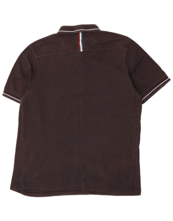 Fred Perry Mens Slim Fit Polo Shirt Large Black Cotton