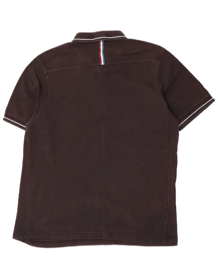 Fred Perry Mens Slim Fit Polo Shirt Large Black Cotton