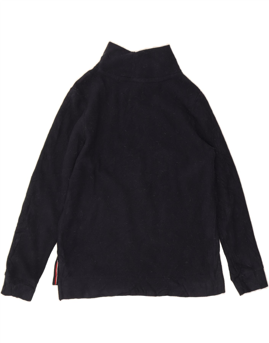 TOMMY HILFIGER Womens Fleece Jumper UK 14 Medium Navy Blue Vintage Tommy Hilfiger and Second-Hand Tommy Hilfiger from Messina Hembry 