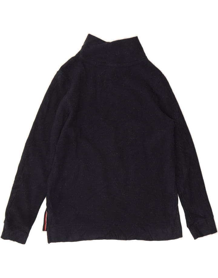 TOMMY HILFIGER Womens Fleece Jumper UK 14 Medium Navy Blue Vintage Tommy Hilfiger and Second-Hand Tommy Hilfiger from Messina Hembry 