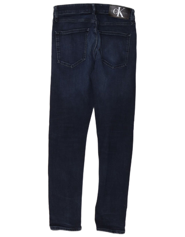 Jeans skinny da uomo Calvin Klein W32 L30 cotone blu navy