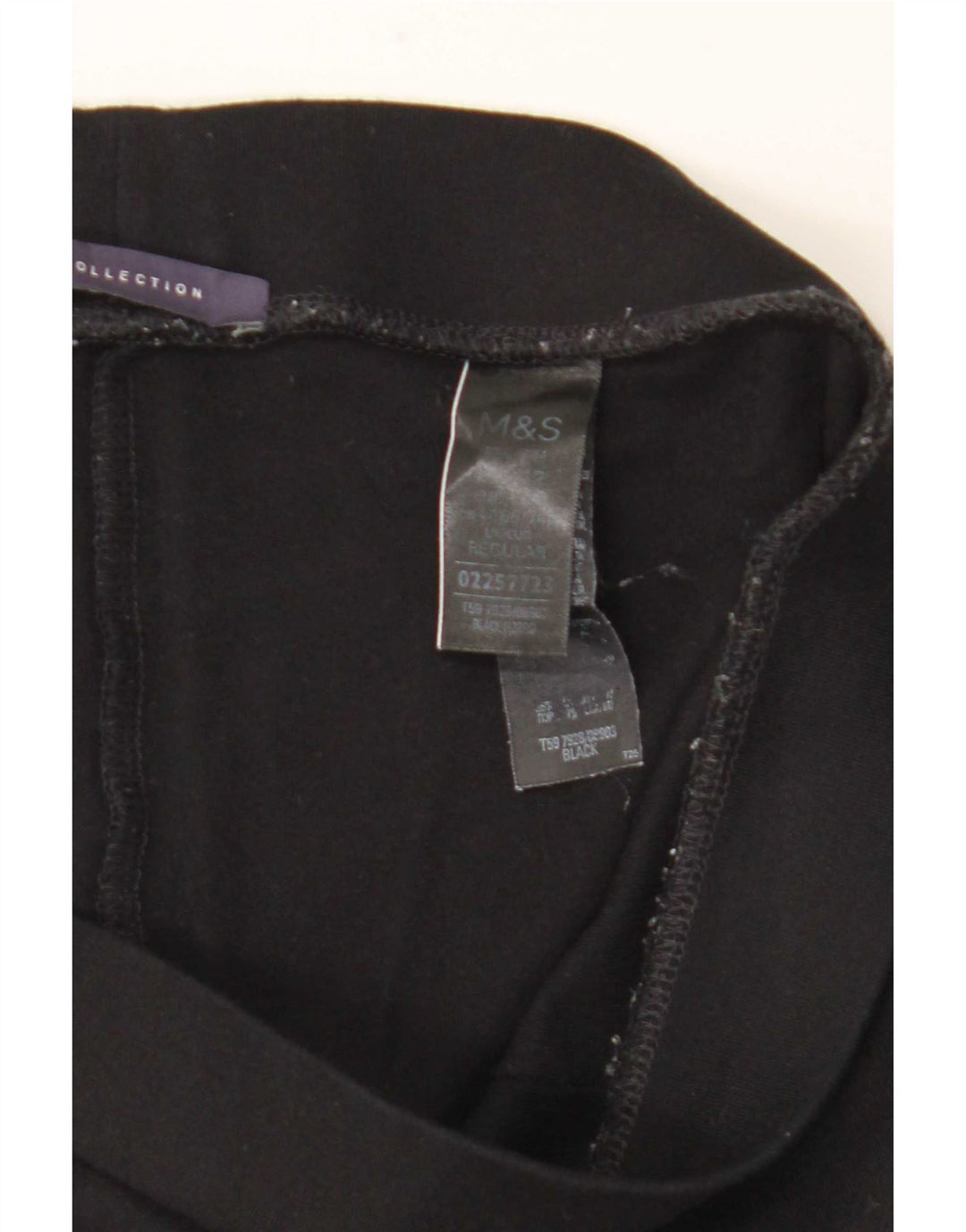 Marks & Spencer Damen Steigbügel-Leggings UK 12 Mittelschwarze Viskose