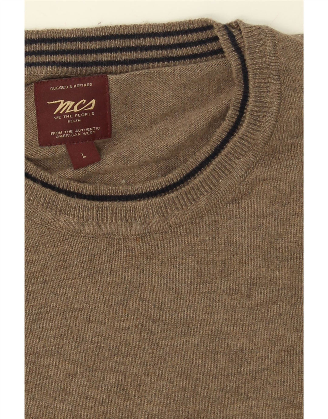 MARLBORO CLASSICS Womens Crew Neck Jumper Sweater UK 16 Large Brown Vintage Marlboro Classics and Second-Hand Marlboro Classics from Messina Hembry 