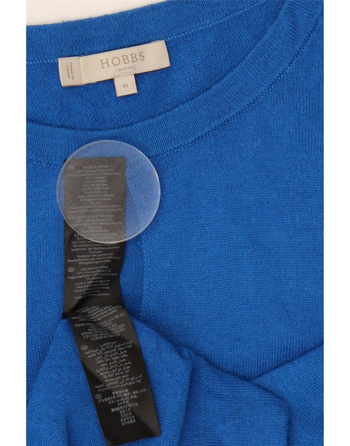 Hobbs Womens Boat Neck Jumper Sweater UK 12 Medium Blue Viscose
