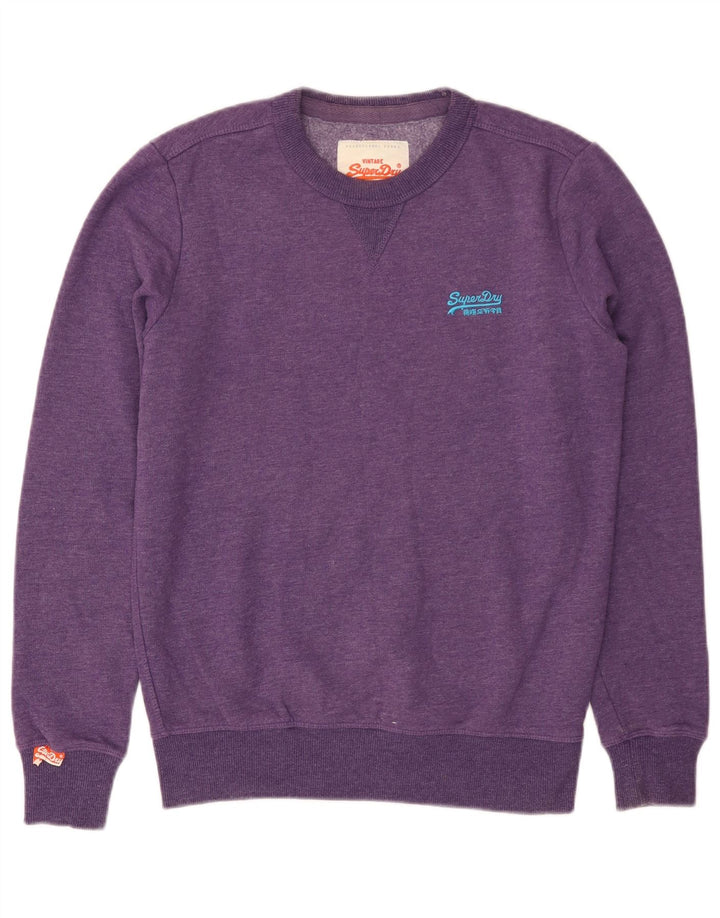 SUPERDRY Sweatshirt til mænd lille lilla bomuld