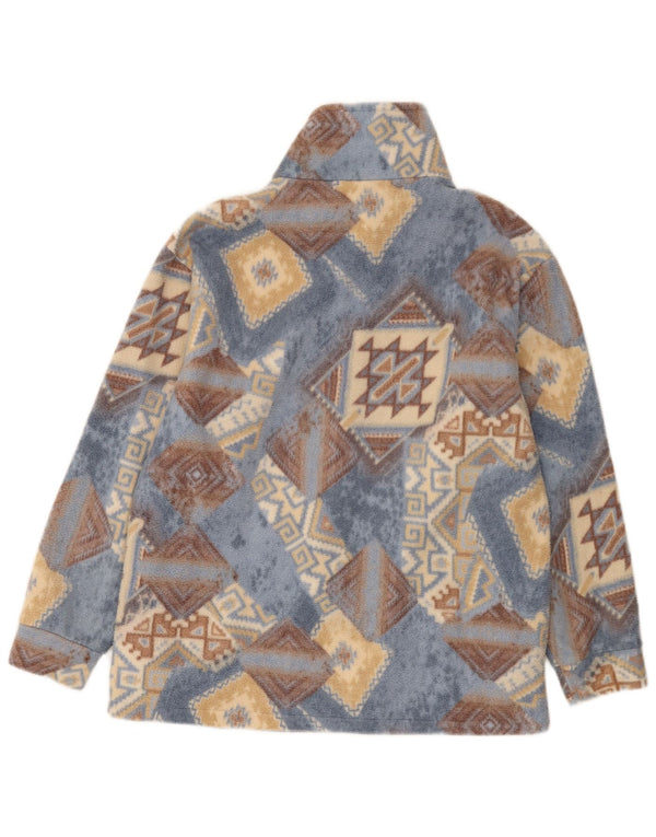 Alaskan Womens Oversized Fleecejakke UK 10 Small Multicolored Geometric