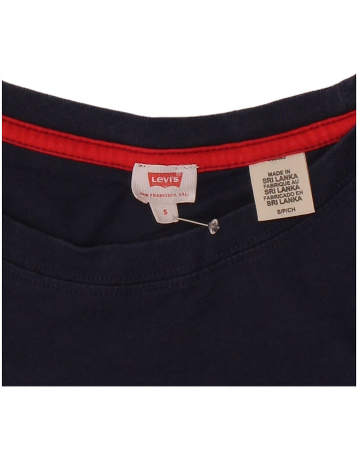 LEVI'S Womens Crop Graphic T-Shirt Top UK 10 Small Multicoloured