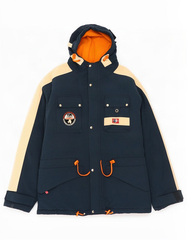 Napapijri Mens Geographic Windbreaker Jacket UK 44 2XL Navy Blue