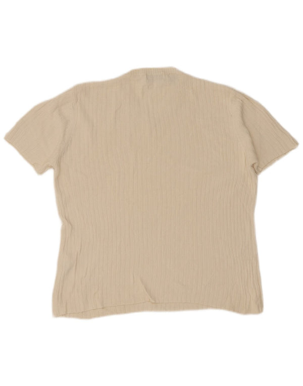 T-shirt Zara da uomo Top grande in cotone beige