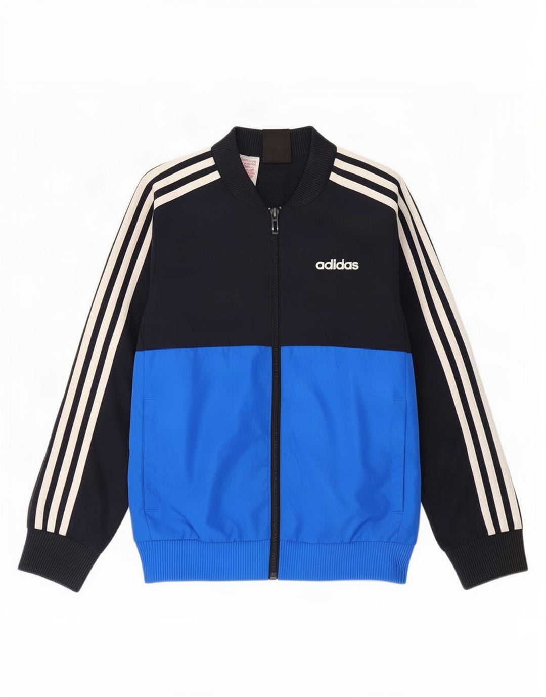 Adidas Veste de Survêtement Garçon 7-8 Ans Bleu Colorblock Polyester