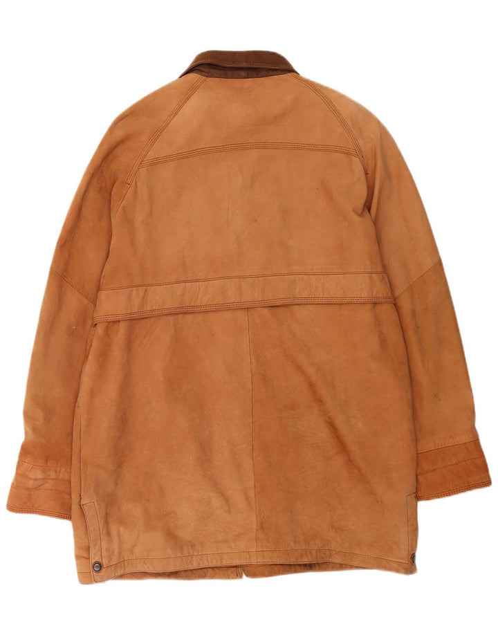 Cayenne Mens Leather Jacket UK 40 Large Brown Leather