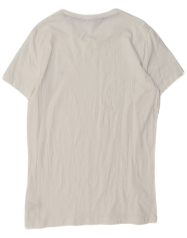 Calvin Klein Jeans T-shirt da uomo Top Large in cotone bianco