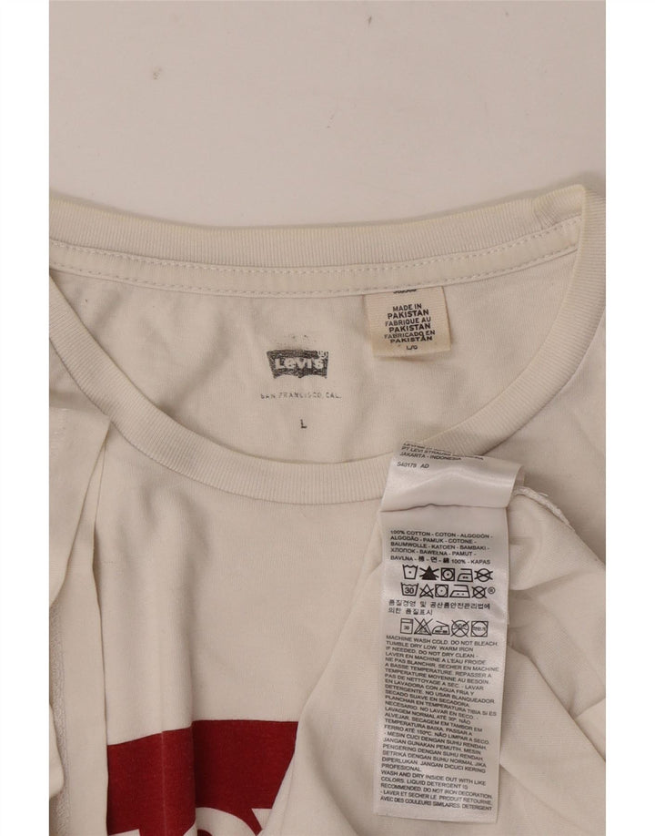 Levi's Mens Graphic T-Shirt Top Large White Cotton