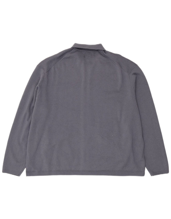 Marks & Spencer Suéter tipo cárdigan para hombre 4XL Poliéster azul