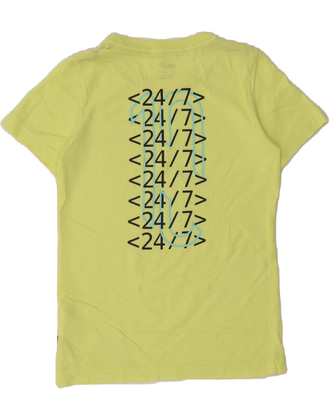 PUMA Boys Graphic T-Shirt Top 9-10 Years Green Cotton Vintage Puma and Second-Hand Puma from Messina Hembry 