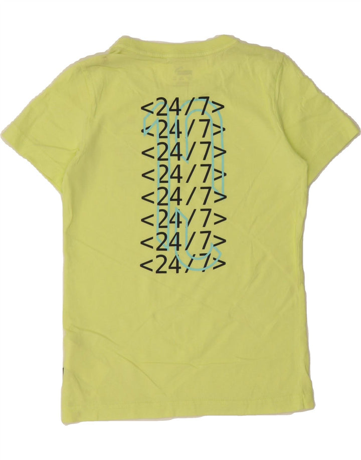 PUMA Boys Graphic T-Shirt Top 9-10 Years Green Cotton Vintage Puma and Second-Hand Puma from Messina Hembry 