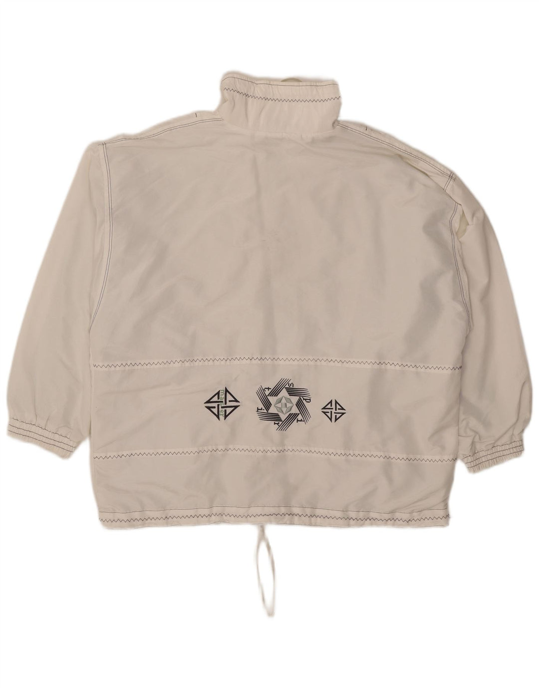 Maser M Womens Oversized Anorak Jacket UK 16 Large White Polyester