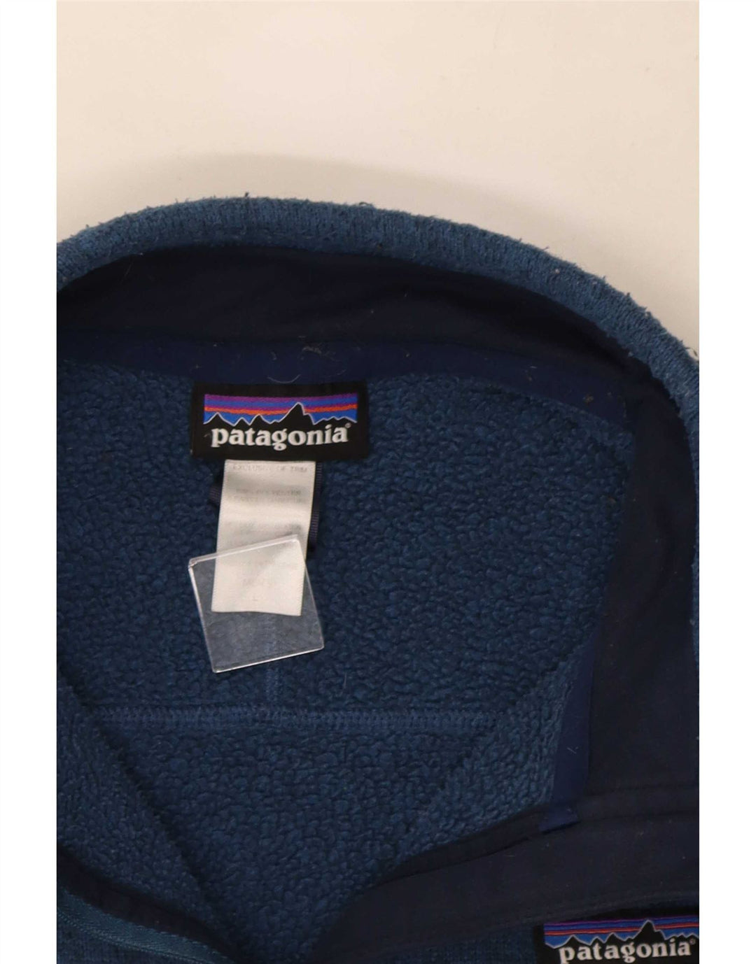 Patagonia Herren-Sweatshirt mit Reißverschluss am Hals, groß, blau, Polyester