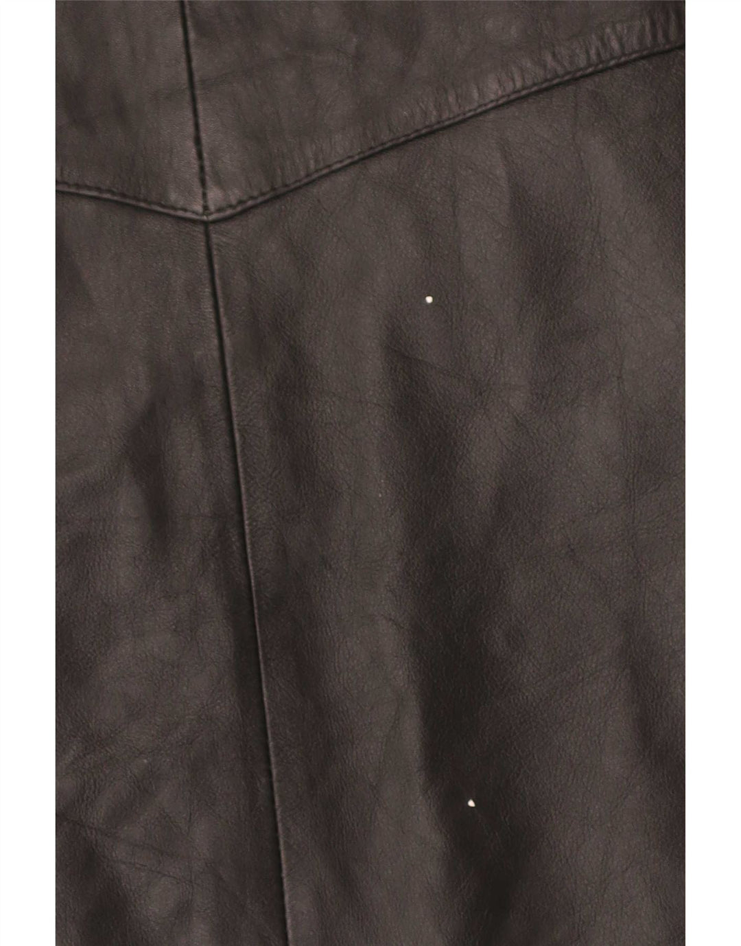 Chaleco de cuero vintage para hombre medio negro