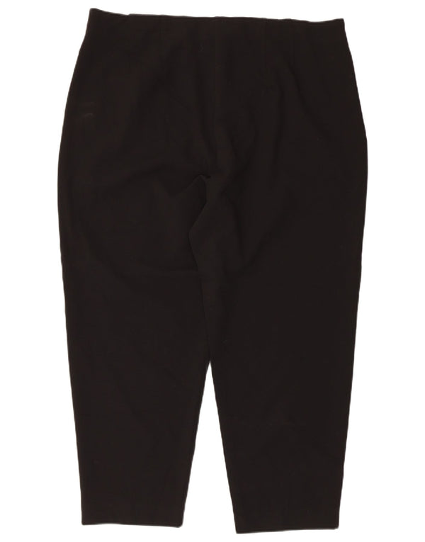 Marks & Spencer Damen Tapered Cropped-Hose UK 18 XL W36 L24 Schwarz