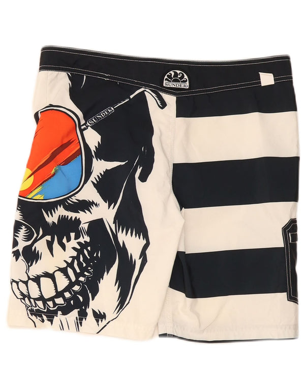 Sundek Boys Grafiske svømmeshorts 13-14 år Hvid Colourblock Polyester