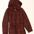 VINTAGE Womens Hooded Padded Jacket IT 44 Medium Maroon Vintage Vintage and Second-Hand Vintage from Messina Hembry 