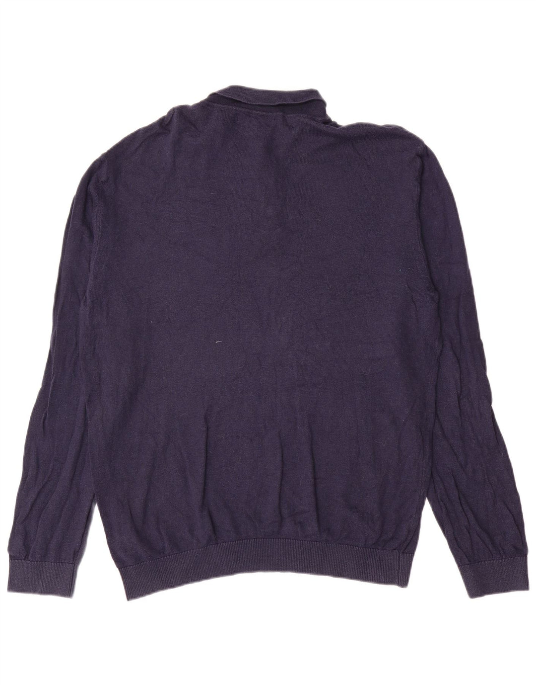 Marks & Spencer Mens Polo Neck Jumper Sweater XL Navy Blue
