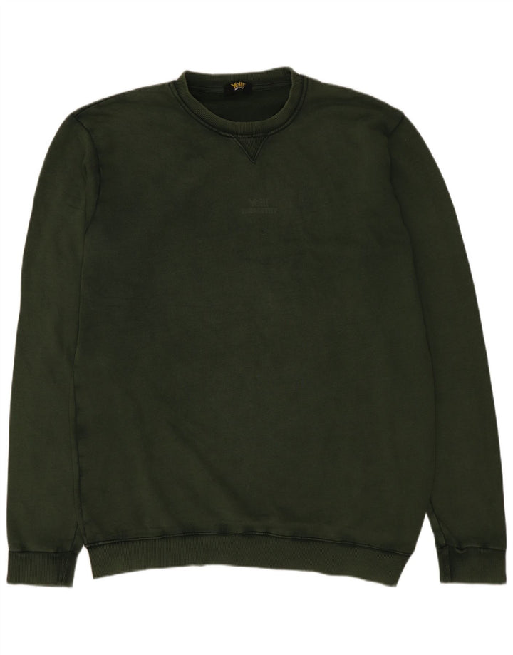 Yell! Mens Sweatshirt Jumper Large Green Cotton