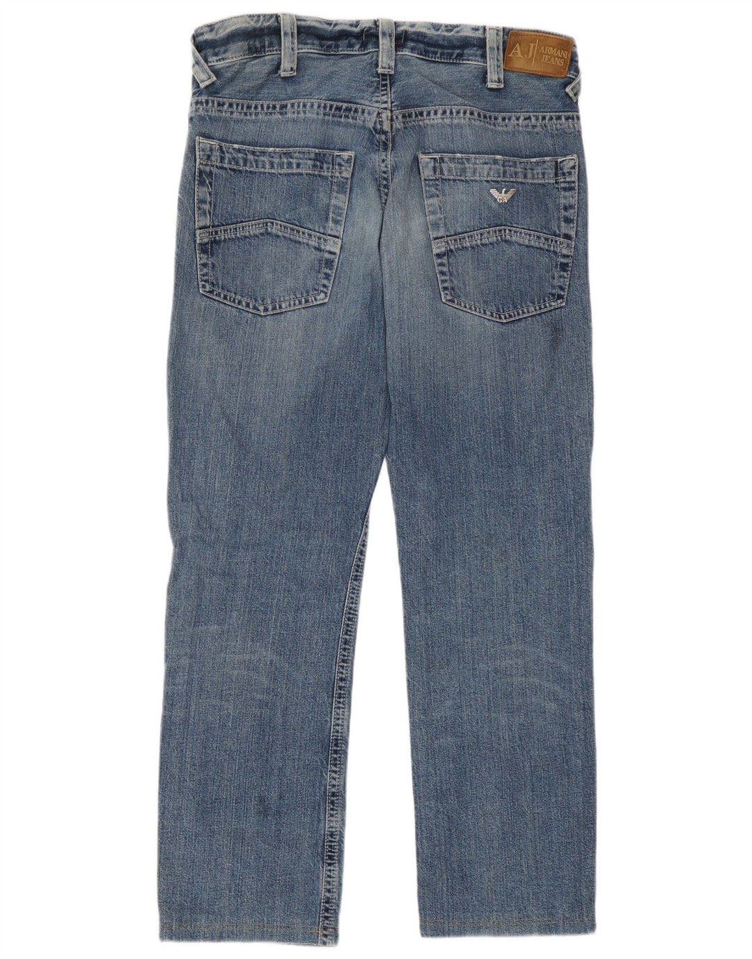 Armani Womens Straight Jeans W32 L29 Blue Cotton