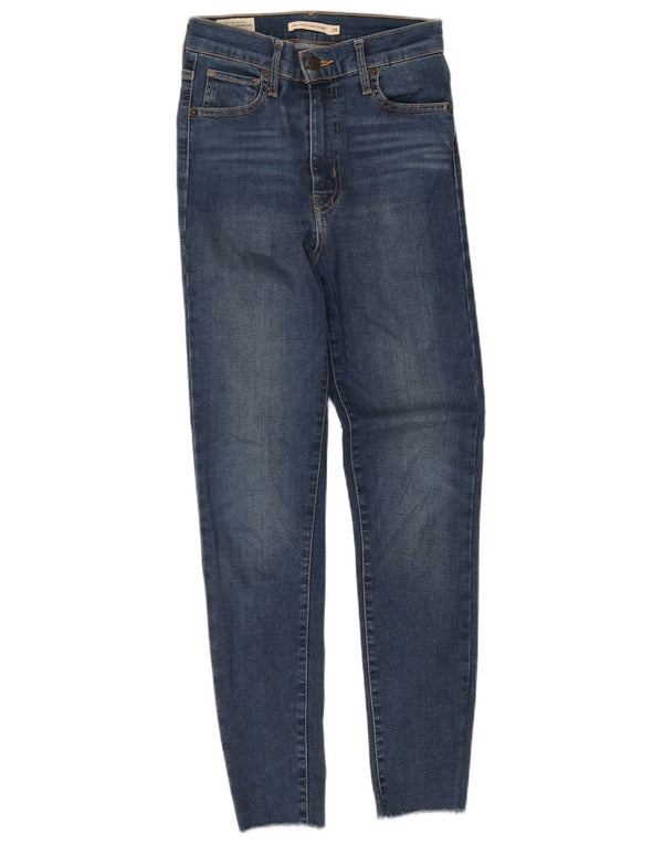 Levi's Womens Mile High Super Skinny Jeans W26 L27 Blue Cotton