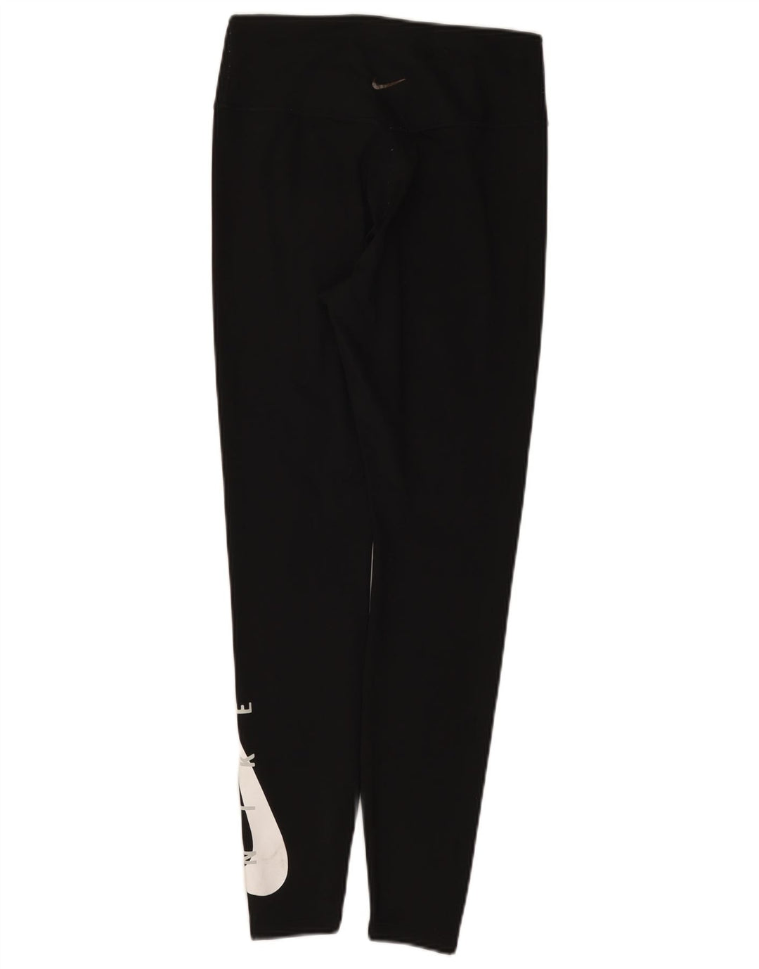 Nike Womens Dri Fit Graphic Leggings UK 12 Medium Black Polyester