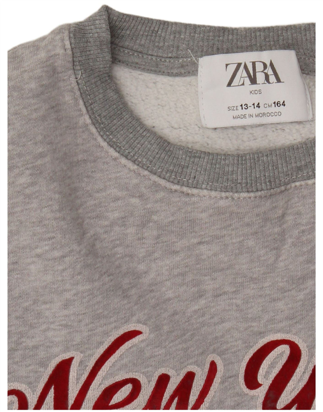 Zara Boys Graphic Sweatshirt Jumper 13-14 Years Grey