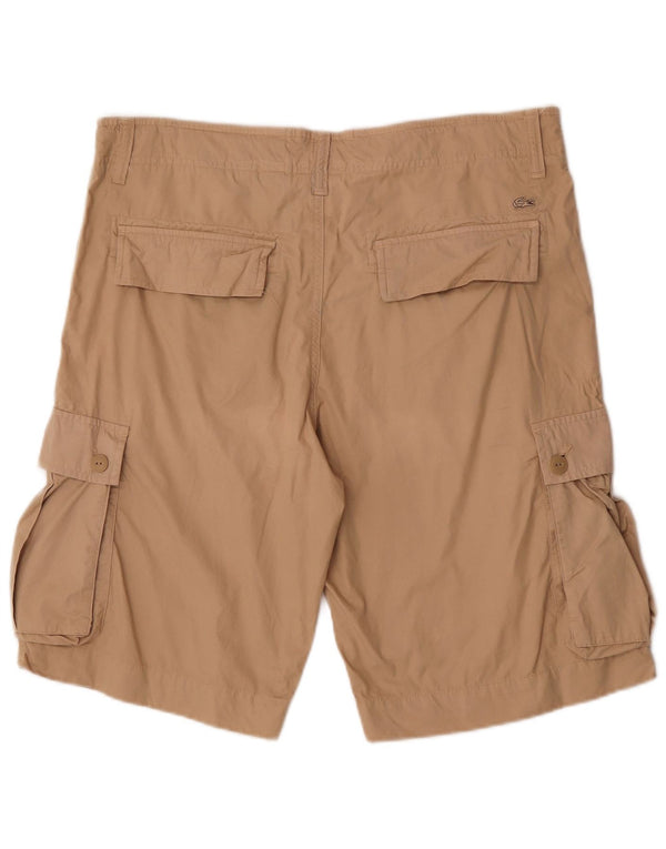 Lacoste Mens Cargo Shorts Tamanho 44 Grande W34 Algodão Bege
