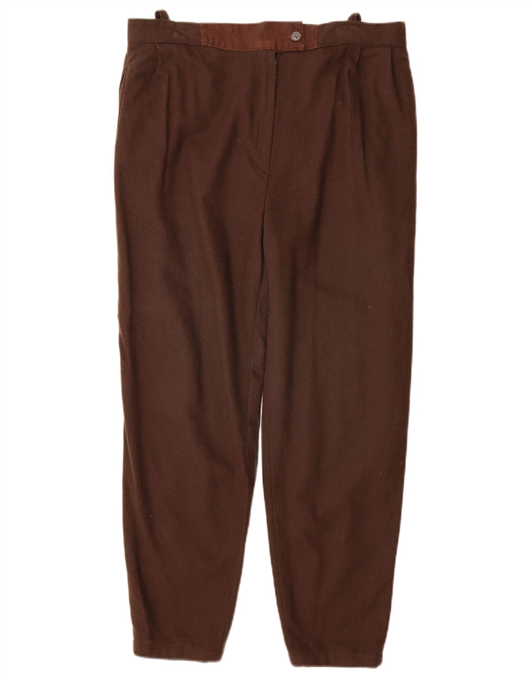 VINTAGE Womens Slim Suit Trousers Large W32 L27 Brown