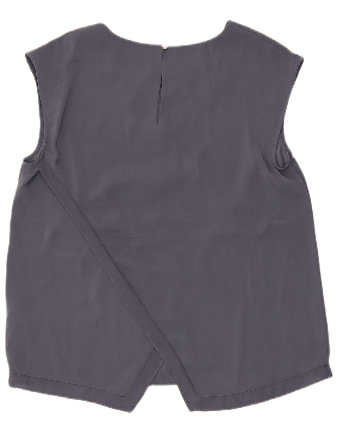 Oasis Dame ærmeløs bluse Top UK 12 Medium Grå Polyester