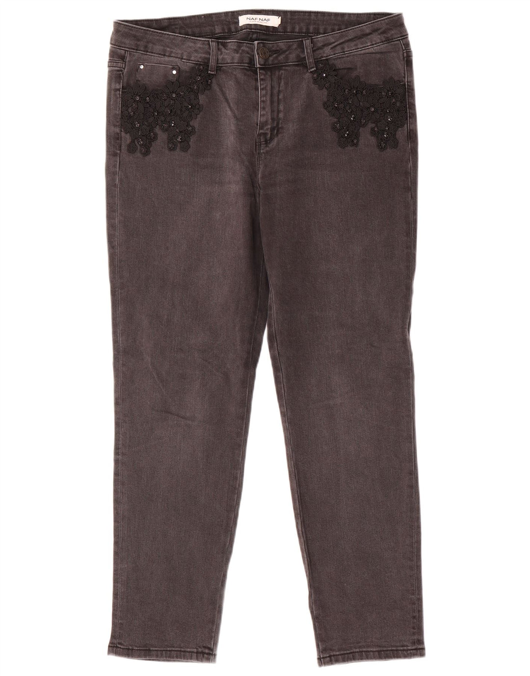 Naf Naf Womens Slim Jeans EU 42 Large W34 L28 Grey