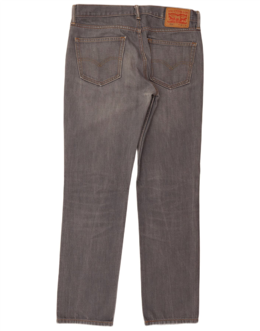 Levi's Mens 511 Slim Jeans W34 L32 Grey Cotton