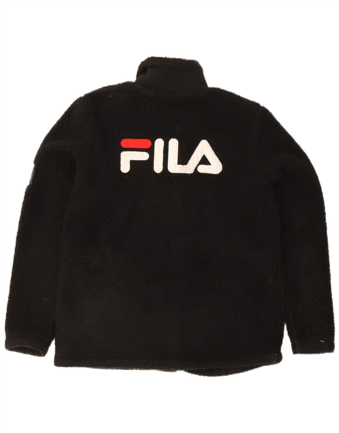 Jachetă pentru femei Fila Graphic Fleece UK 10 Small Negru Poliester