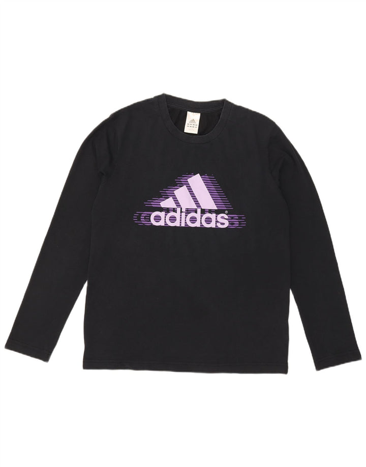 Adidas Mens Graphic Top Long Sleeve Medium Navy Blue
