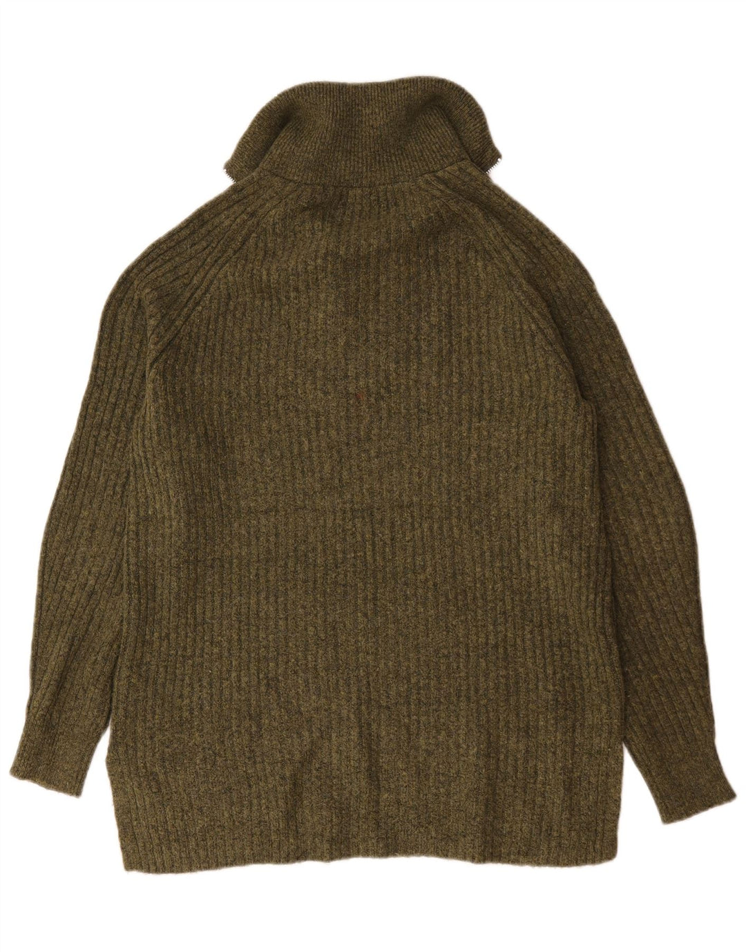 Marks & Spencer Pull Col Zippé Homme Kaki Moyen Acrylique