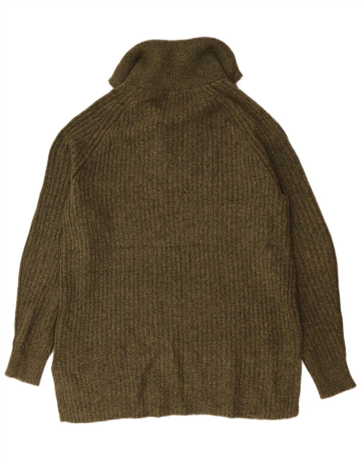 Marks & Spencer Pull Col Zippé Homme Kaki Moyen Acrylique