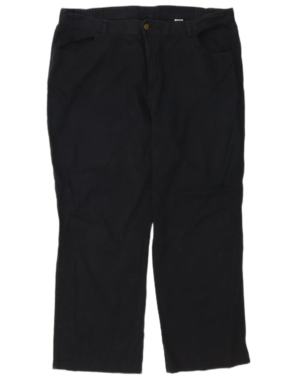 Marks & Spencer Damen Gerade Freizeithose UK 22 3XL W42 L29 Schwarz