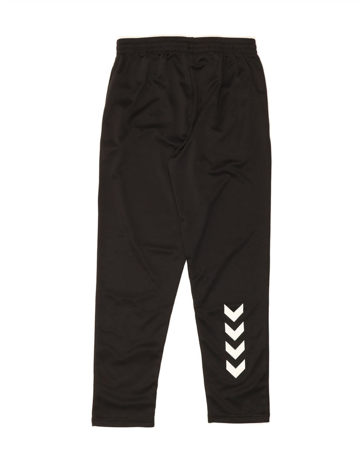 HUMMEL Mens Graphic Tracksuit Trousers Small  Black Polyester Vintage Hummel and Second-Hand Hummel from Messina Hembry 