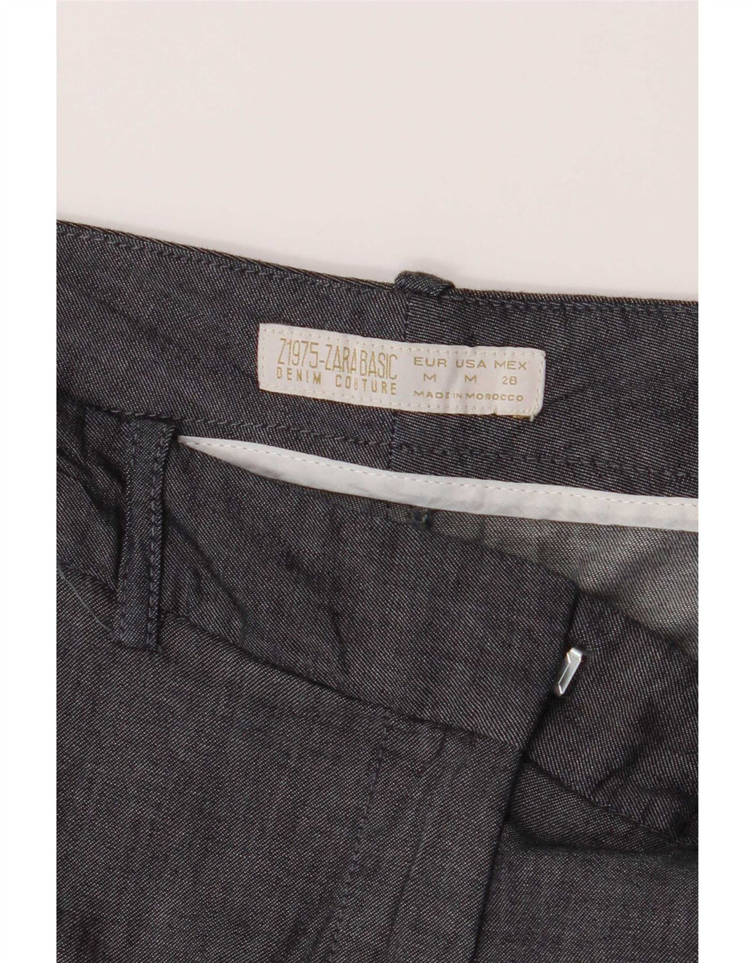 Zara Womens Chino Shorts Medium W28 Grey Cotton