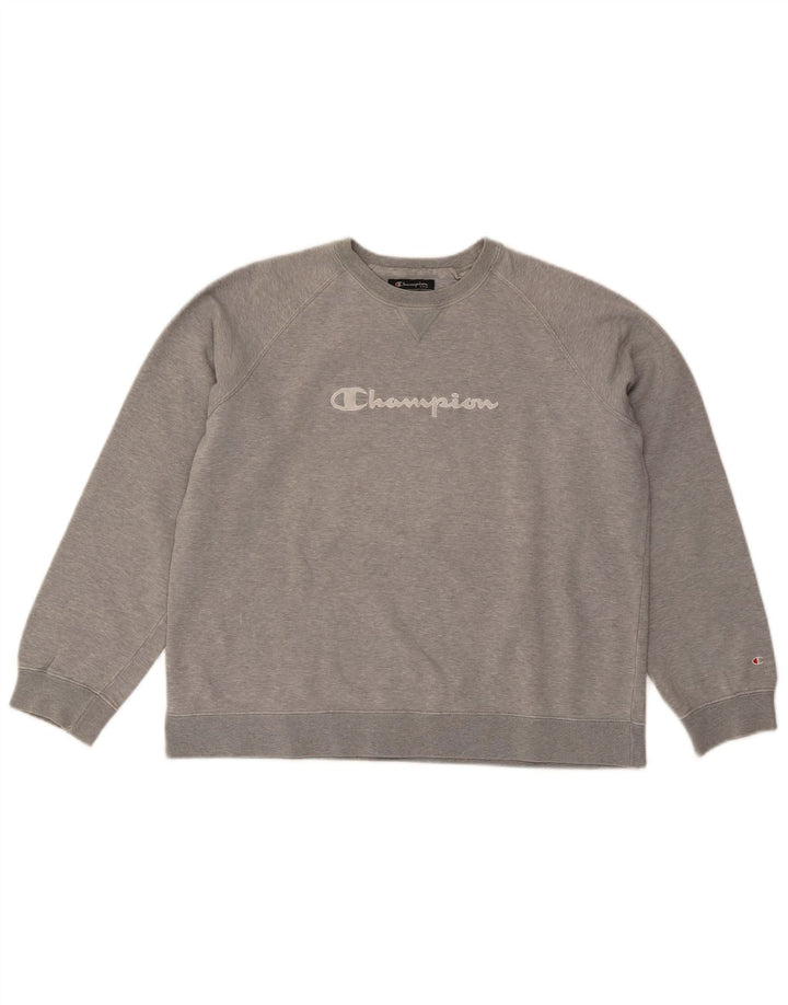 Champion Womens Graphic Sweatshirt Jumper UK 18 XL Grey