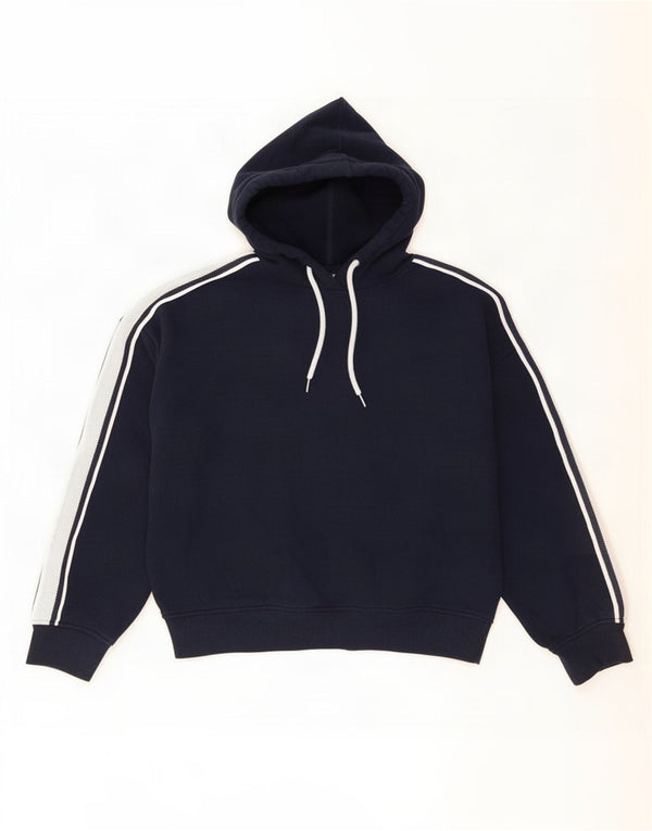 Marks & Spencer Womens Oversized Hoodie Jumper UK 14 Medium Navy Blue